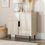 Ivy Bronx Glenni 2 Door Square Accent Cabinet Wood in Gray/Black/Brown, Size 31.0 H x 30.0 W x 16.0 D in | Wayfair C65A708F7C594271BD50F7C08D2B04BE