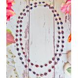 My Gems Rock! Women's Necklaces brown - Red Tiger's Eye & Silvertone Beaded Station Necklace