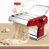 Smarten Manual Pasta Maker w/ 3 Attachments Stainless Steel in Gray/Red, Size 8.0 H x 8.7 W x 8.7 D in | Wayfair Pasta Maker-Red001
