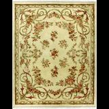 Astoria Grand Modred Oriental Hand Knotted Wool/Silk Beige/Brown/Red Area Rug Silk/Wool in Brown/White, Size 72.0 H x 48.0 W x 5.0 D in | Wayfair
