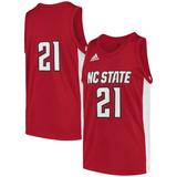 Youth adidas #21 Red NC State Wolfpack Game Jersey