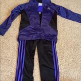 Adidas Bottoms | Boys Adidas Track Suit Warm Up Suit | Color: Black/Purple | Size: 5b
