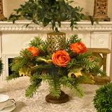 Primrue Roses Centerpiece Silk in Brown/Orange, Size 14.0 H x 15.0 W x 15.0 D in | Wayfair A0B5B6E866D64E05987F0952FE136AF5