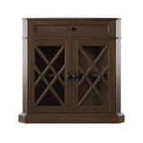 Twin Star Home Pierce Oak Corner Accent Cabinet with Adjustable Shelf