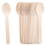 JL Woods Wood Disposable Spoons Wood in Brown/White | Wayfair JLS300