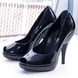 Burberry Shoes | Burberry Patent Leather Heel, Platform, Made Italy | Color: Black/Silver | Size: 7