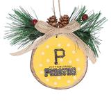 "FOCO Pittsburgh Pirates Glitter Wood Stump Ornament"