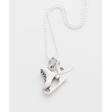 Five Little Birds Girls' Necklaces SILVER - Sterling Silver Ice Skate Personalized Charm Necklace