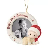 Precious Moments Baby's First Christmas Photo Frame Ornament, Red