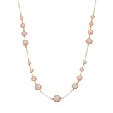 "14k Gold Freshwater Cultured Pearl Station Necklace, Women's, Size: 18"", Pink"