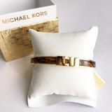 Michael Kors Jewelry | Michael Kors Gold Tortoise Bangle Buckle Bracelet | Color: Brown/Gold | Size: Os