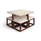 Ebern Designs Amanda-Lee 5 - Piece Solid Wood Dining Set Wood/Upholstered Chairs in Brown | Wayfair ABDFEC9E25854380B605988994A0DD29