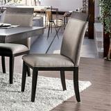 Latitude Run® Cirenia Side Chair in Gray Wood/Upholstered/Fabric in Brown/Gray, Size 38.75 H x 18.5 W x 23.5 D in | Wayfair