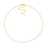 "14k Gold Square Bead Saturn Chain Choker Necklace, Women's, Size: 16"", Yellow"