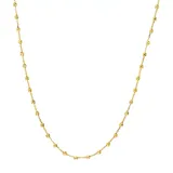 "14k Gold 2.5 mm Beaded Station Necklace, Women's, Size: 18"", Yellow"