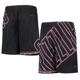 Youth Black Vancouver Grizzlies Hardwood Classics Throwback Big Face Mesh Shorts