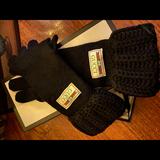 Gucci Accessories | Premium Designer Gloves | Color: Black/Green | Size: Os