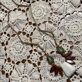 Anthropologie Jewelry | A N T H R O P O L O G I E Stone Necklace | Color: Green/White | Size: Os