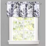 Red Barrel Studio® Beisly Floral Tailored 52" Window Valance Polyester in Gray, Size 18.0 H x 52.0 W x 3.0 D in | Wayfair