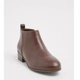 Torrid Shoes | Brown Faux Leather V-Cut Ankle Boot (Ww) | Color: Brown | Size: 8