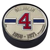 Jean Beliveau Montreal Canadiens Medallion Legends Collection Puck