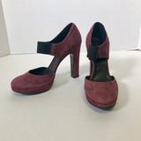 J. Crew Shoes | J. Crew 7 Italian Suede Platform Mary Janes Heels | Color: Brown/Red | Size: Various