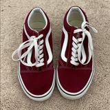 Vans Shoes | Burgundy Old Skool Vans | Color: Red/White | Size: 7