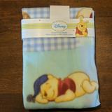 Disney Bedding | New Disney Printed Winnie The Pooh Fleece Blanket | Color: Blue | Size: 38 X 28
