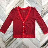 J. Crew Sweaters | J.Crew Perfect Fit Striped Cotton Cardigan Xsmall | Color: Blue/Red | Size: Xs