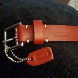 Coach Accessories | Burgundy Leather Coach Belt | Color: Red | Size: Small