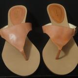 Coach Shoes | Coach Allure Orange Leather Thong Sandals | Color: Cream/Red | Size: 9.5
