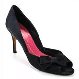 Kate Spade Shoes | Kate Spade Peep Toe Pumps Black Satin Size 8 | Color: Black | Size: 8