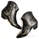 Free People Shoes | Free People Farylrobin Vegan Leather Western Boots | Color: Black/Gray | Size: 8