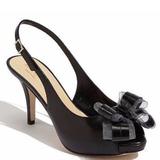 Kate Spade Shoes | Kate Spade Billow Bow Slingback Heels | Color: Black | Size: 9.5