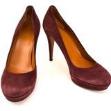 Gucci Shoes | Gucci Burgundy, Leather Platform Heelspumps | Color: Red | Size: 9