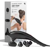 Sharper Image Deep-Tissue Massager with Swappable Heads, Black