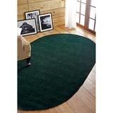Better Trends Chenille Solid Braid Collection Reversible Indoor Area Utility Rug in Vibrant Colors, by Better Trends in Emerald Green (Size 22X40 OVA
