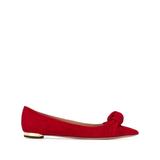 Knot-detail Ballerina Shoes - Red - Aquazzura Flats