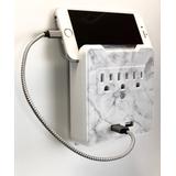 Kelvin Tools Power Strips Marble - White Carrera Marble-Print Wall Mounted Surge Protector