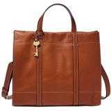 Carmen Leather Shopper - Brown - Fossil Totes
