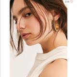 Free People Jewelry | Free People Wild One Chunky Hoop Earrings | Color: Gold | Size: Os