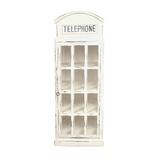 Sunset Trading Cottage English Phone Booth Cabinet In Distressed White - Sunset Trading CC-CAB064LD-WW