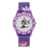 Disney's Minnie Mouse Kids' Purple Floral Time Teacher Watch - WDS000498, Girl's, Size: Medium