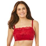 Plus Size Women's Lace Wireless Cami Bra by Comfort Choice in Classic Red (Size 52 B)