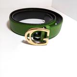 Gucci Accessories | Gucci Calfskin G Buckle Belt Green | Color: Green | Size: 42 In