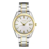 Seiko Men's Essentials Two Tone Watch with White Dial - SUR312, Size: Large, Multicolor