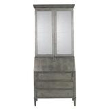 Lillian August Leif China Cabinet Wood in Brown/Gray, Size 90.0 H x 38.0 W x 16.0 D in | Wayfair LA92570-01