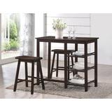 Nyssa 3Pc Pk Counter Height Set in Walnut - Acme Furniture 73050