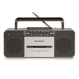 Crosley Electronics CT101 Cassette Decorative Radio in Gray, Size 4.53 H x 11.43 W x 3.35 D in | Wayfair CT101A-GY