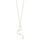 "LC Lauren Conrad 10K Gold White Sapphire 4-Stone Y Necklace, Women's, Size: 18"", Pink"